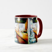 Emotionell zu motivieren, Logik zu rechtfertigen Tasse (VorderseiteRechts)