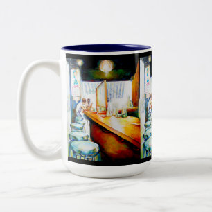 Emotionell zu motivieren, Logik zu rechtfertigen Zweifarbige Tasse