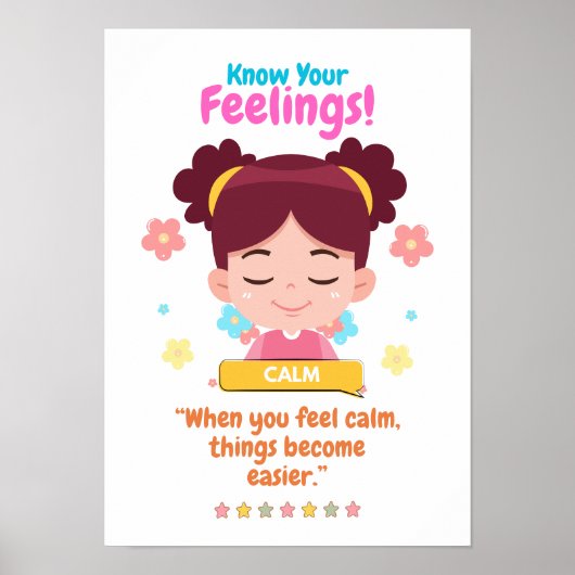 Emotionen bei Kindern mit Ruhe Poster (Vorne)