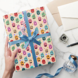 Emotionen Farbige Gesichter Geschenkpapier