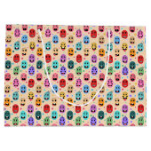 Emotionen Farbige Gesichter Große Geschenktüte (Rückseite)