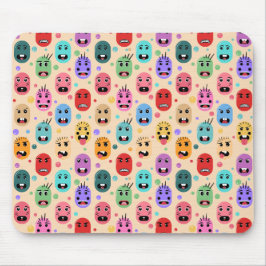 Emotionen Farbige Gesichter Mousepad