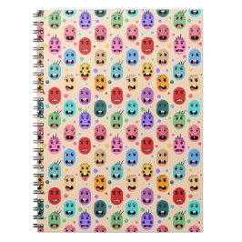 Emotionen Farbige Gesichter Notizblock