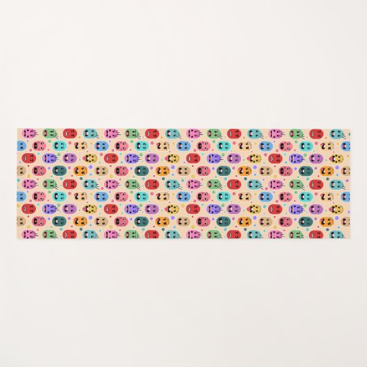 Emotionen Farbige Gesichter Yogamatte (Vorderseite (Horizontal))