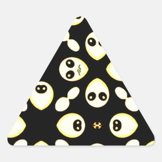 Emotionen, Lächeln_ Dreieckiger Aufkleber (Vorderseite)