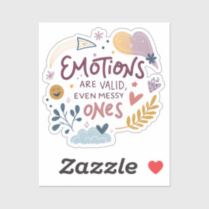 Emotionen sind gültig Sticker — Inspirierender Lap