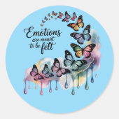 Emotions Are Meant to Be Felt – Butterfly Sticker (Vorderseite)