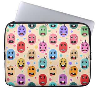 Emotions Colorful Faces Laptopschutzhülle