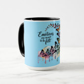 Emotions in Flight Watercolor Butterfly Mug Tasse (Vorderseite Links)