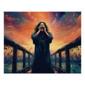 Emotive Abbildung auf einer Sunset Bridge | Poster (Vorderseite)