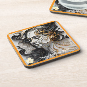 "Emotive Black and White" Getränkeuntersetzer