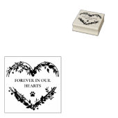 Emotive Wildflowers Heart Memorial Paw Condolence Gummistempel (Stempel)