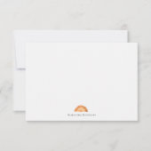 Empanada-Monogramm | Personalisierte flache Notizk Mitteilungskarte (Vorderseite)