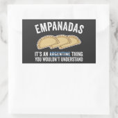 Empanadas Es ist ein Argentinienproblem, das man n Rechteckiger Aufkleber (Tasche)