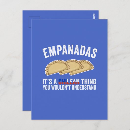 Empanadas Es ist eine chilenische Sache, die man n Postkarte (Vorne/Hinten)
