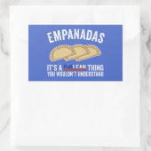 Empanadas Es ist eine chilenische Sache, die man n Rechteckiger Aufkleber (Tasche)