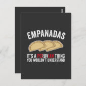 Empanadas Es ist eine peruanische Sache, die man n Postkarte (Vorne/Hinten)