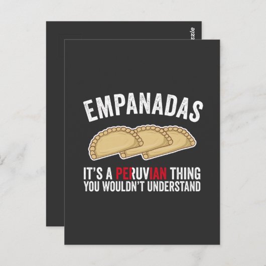 Empanadas Es ist eine peruanische Sache, die man n Postkarte (Vorne/Hinten)