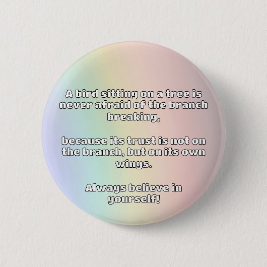 Empath Belief positive Ermutigungsquote Button (Vorderseite)