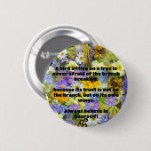 Empath Belief positive Ermutigungsquote Button (Vorne & Hinten)