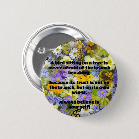 Empath Belief positive Ermutigungsquote Button (Vorne & Hinten)