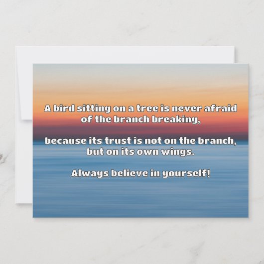 Empath Belief positive Ermutigungsquote Einladung (Vorderseite)