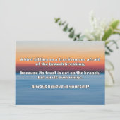 Empath Belief positive Ermutigungsquote Einladung (Stehend Vorderseite)