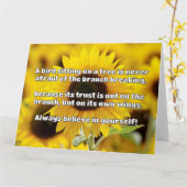 Empath Belief positive Ermutigungsquote Karte (Gelbe Blume)
