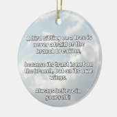Empath Belief positive Ermutigungsquote Keramik Ornament (Links)