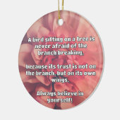 Empath Belief positive Ermutigungsquote Keramik Ornament (Links)