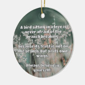 Empath Belief positive Ermutigungsquote Keramik Ornament (Links)