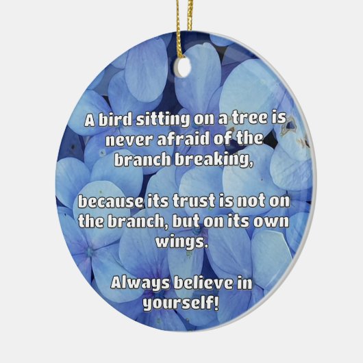 Empath Belief positive Ermutigungsquote Keramik Ornament (Links)