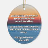 Empath Belief positive Ermutigungsquote Keramik Ornament (Links)