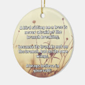 Empath Belief positive Ermutigungsquote Keramik Ornament (Links)