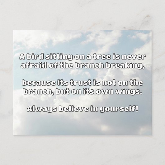Empath Belief positive Ermutigungsquote Postkarte (Vorderseite)