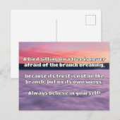Empath Belief positive Ermutigungsquote Postkarte (Vorne/Hinten)