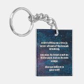 Empath Belief positive Ermutigungsquote Schlüsselanhänger (Vorderseite links)