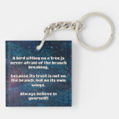 Empath Belief positive Ermutigungsquote Schlüsselanhänger (Rückseite)