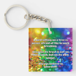 Empath Belief positive Ermutigungsquote Schlüsselanhänger