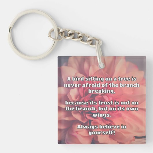 Empath Belief positive Ermutigungsquote Schlüsselanhänger (Vorderseite)