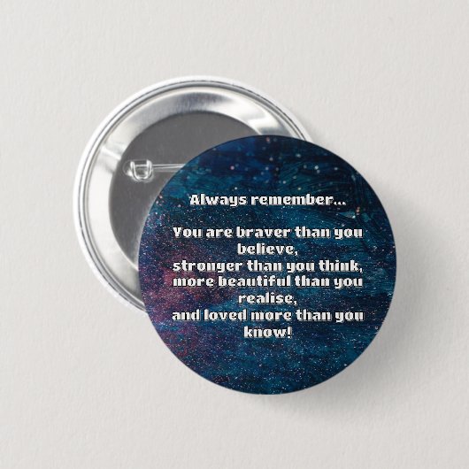 Empath Bravery Positives ermutigendes Zitat Button (Vorne & Hinten)