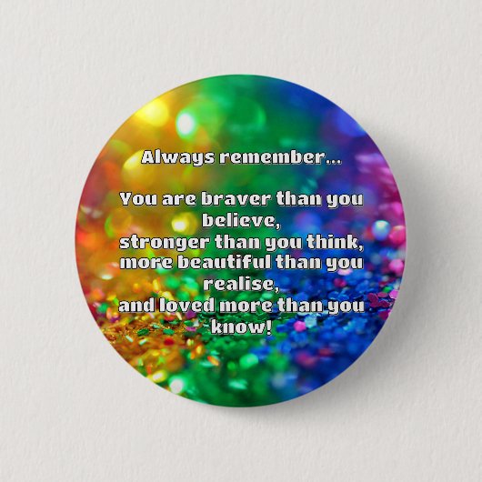 Empath Bravery Positives ermutigendes Zitat Button (Vorderseite)