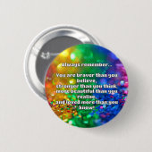 Empath Bravery Positives ermutigendes Zitat Button (Vorne & Hinten)