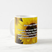 Empath Bravery Positives ermutigendes Zitat Kaffeetasse (Vorderseite Links)