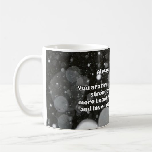Empath Bravery Positives ermutigendes Zitat Kaffeetasse (Links)