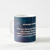 Empath Bravery Positives ermutigendes Zitat Kaffeetasse (Vorderseite Links)