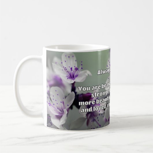 Empath Bravery Positives ermutigendes Zitat Kaffeetasse (Links)