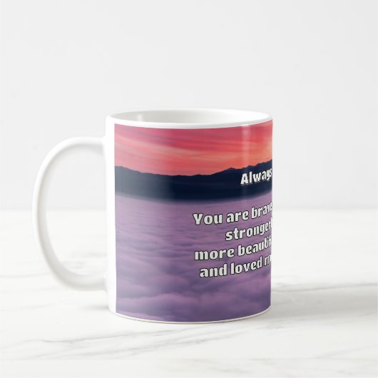 Empath Bravery Positives ermutigendes Zitat Kaffeetasse (Links)