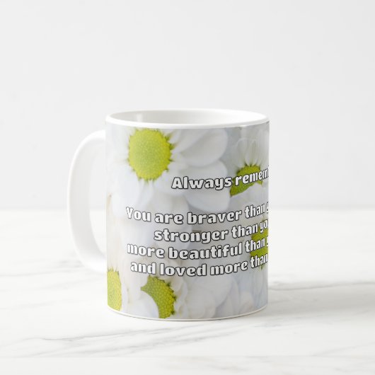 Empath Bravery Positives ermutigendes Zitat Kaffeetasse (Vorderseite Links)