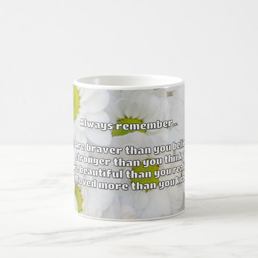 Empath Bravery Positives ermutigendes Zitat Kaffeetasse (Mittel)